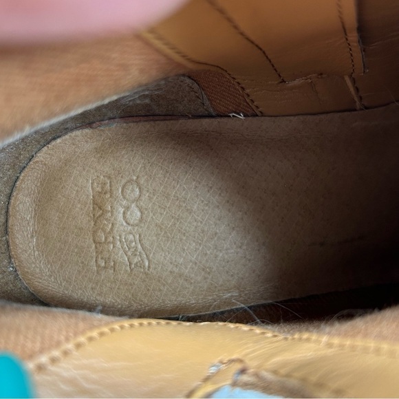 Frye & Co Caden Brown Tan and Metallic Silver Color Blocked Ankle Boots Size 7.5 - Picture 10 of 11